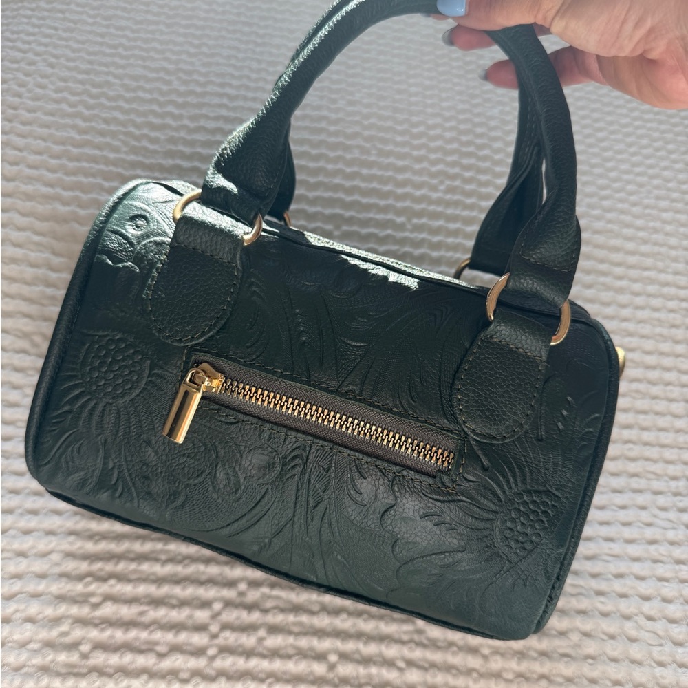 Chic Green Handbag - Genuine Leather - NWT